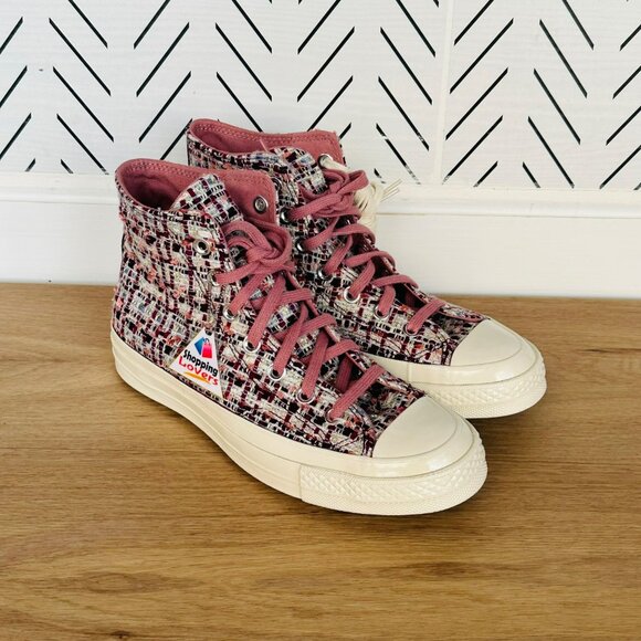 ⭐⭐Converse Chuck 70 Hi Sz 6.5 Mens Shoes Sneakers Premium Tweed Shimmer A12738C⭐ - Picture 1 of 8